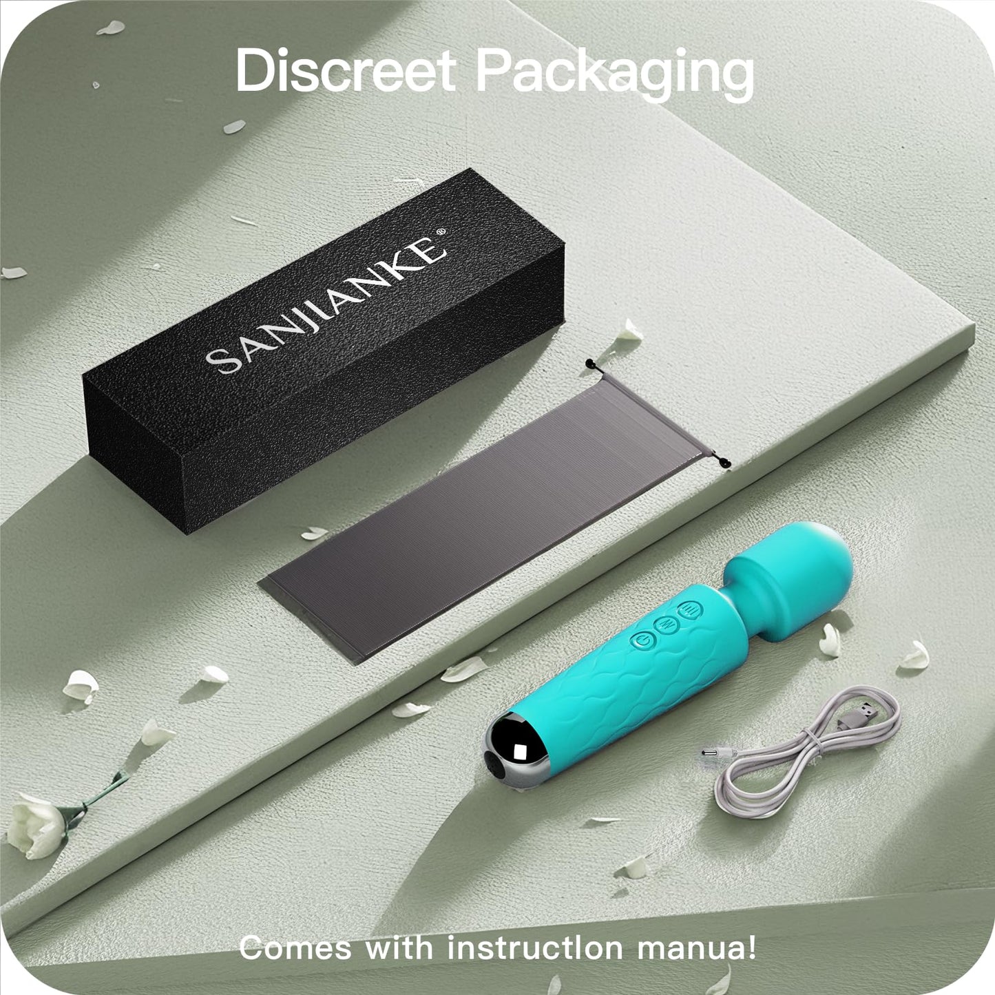 Vibrator Wand, G Spot Dildo, Clit Vibrator, Sex Vibrators,Clitoris Stimulation,with 8 Speeds & 20 Patterns