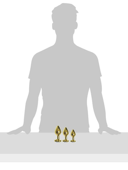 3Pcs Set Luxury Metal Butt Toys Heart Shaped Anal Trainer