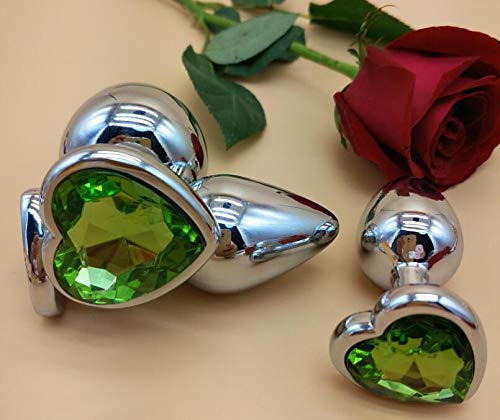 3Pcs Set Luxury Metal Butt Toys Heart Shaped Anal Trainer
