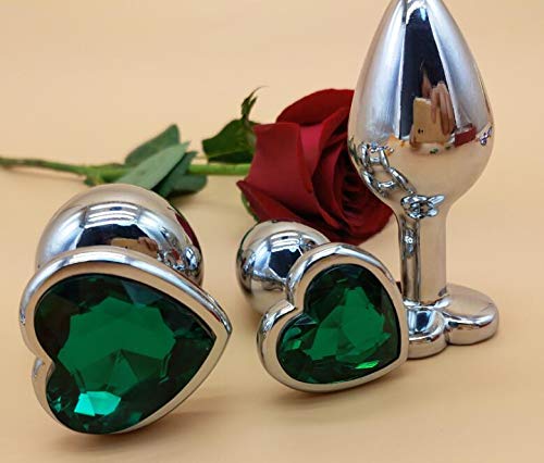 3Pcs Set Luxury Metal Butt Toys Heart Shaped Anal Trainer