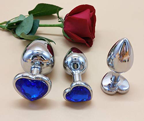 3Pcs Set Luxury Metal Butt Toys Heart Shaped Anal Trainer