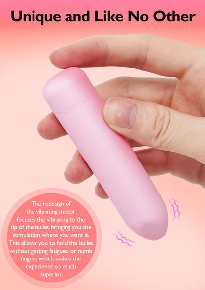 Small Bullet Vibrator for Women: Waterproof Mini Clit Vibrator with 10 Modes