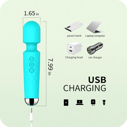 Vibrator Wand, G Spot Dildo, Clit Vibrator, Sex Vibrators,Clitoris Stimulation,with 8 Speeds & 20 Patterns