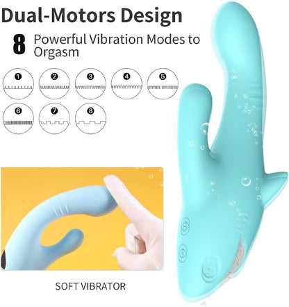 Realistic G Spot Vibrator Sex Toys, 10 Vibrating Modes Couple Rabbit Vibrators Anal Dildo Wand Adult Toys, Adult Sex Toys for Women and Couples Pleasure