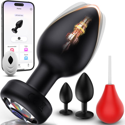 Anal Plug Vibrating Butt Plug, Adult Sex Toys 3PCS Silicone Anal Plugs, Anal Sex Toys with Remote Control 10 Vibrating Vibrator for Men Women, Anal Toys Adult Sex Toy & Games Prostate Massager