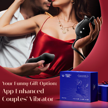 Vibrator Dildo Sex Toys for Women - MOOLIGIRL Rose Sex Toy with Thrusting G Spot