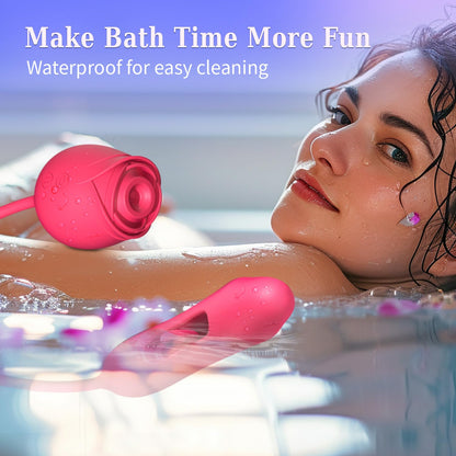 Vibrator Dildo Sex Toys for Women - MOOLIGIRL Rose Sex Toy with Thrusting G Spot