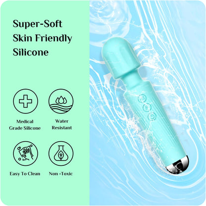 Vibrator Wand, G Spot Dildo, Clit Vibrator, Sex Vibrators,Clitoris Stimulation,with 8 Speeds & 20 Patterns