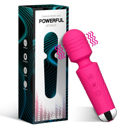 Vibrator Wand, G Spot Dildo, Clit Vibrator, Sex Vibrators,Clitoris Stimulation,with 8 Speeds & 20 Patterns
