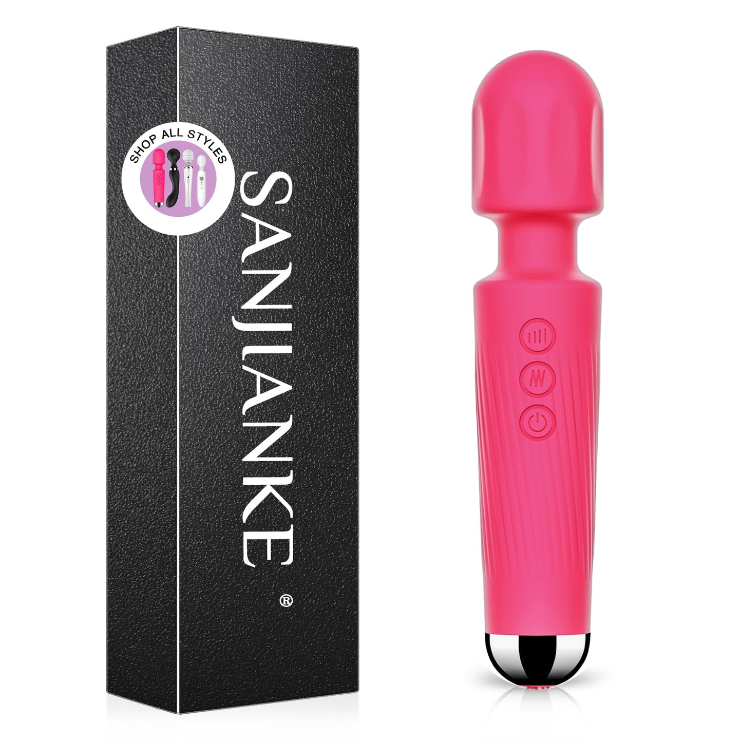 Vibrator Wand, G Spot Dildo, Clit Vibrator, Sex Vibrators,Clitoris Stimulation,with 8 Speeds & 20 Patterns