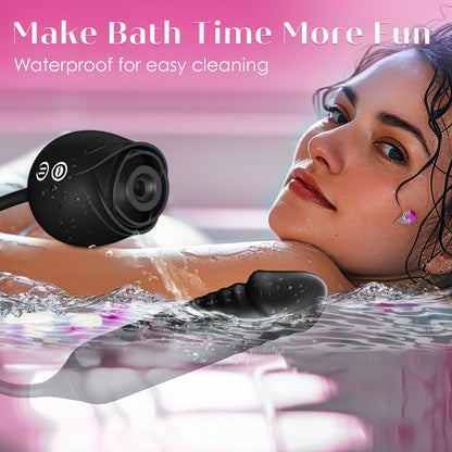 Vibrator Dildo Sex Toys for Women - MOOLIGIRL Rose Sex Toy with Thrusting G Spot