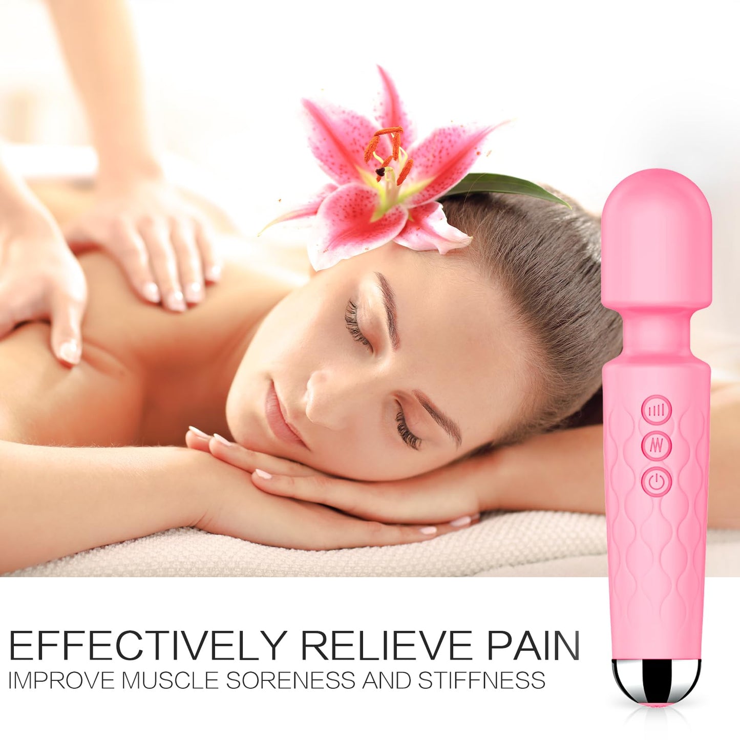 Vibrator Wand, G Spot Dildo, Clit Vibrator, Sex Vibrators,Clitoris Stimulation,with 8 Speeds & 20 Patterns