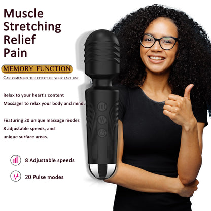 Vibrator Wand, G Spot Dildo, Clit Vibrator, Sex Vibrators,Clitoris Stimulation,with 8 Speeds & 20 Patterns