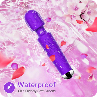 Vibrator Wand, G Spot Dildo, Clit Vibrator, Sex Vibrators,Clitoris Stimulation,with 8 Speeds & 20 Patterns